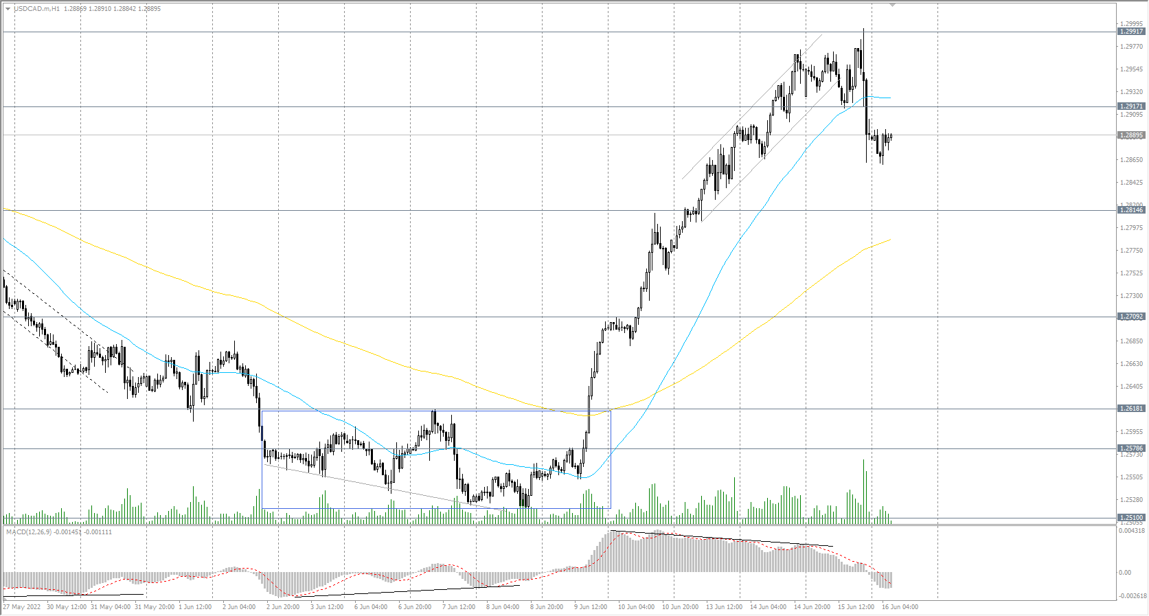  The USD/CAD currency pair 