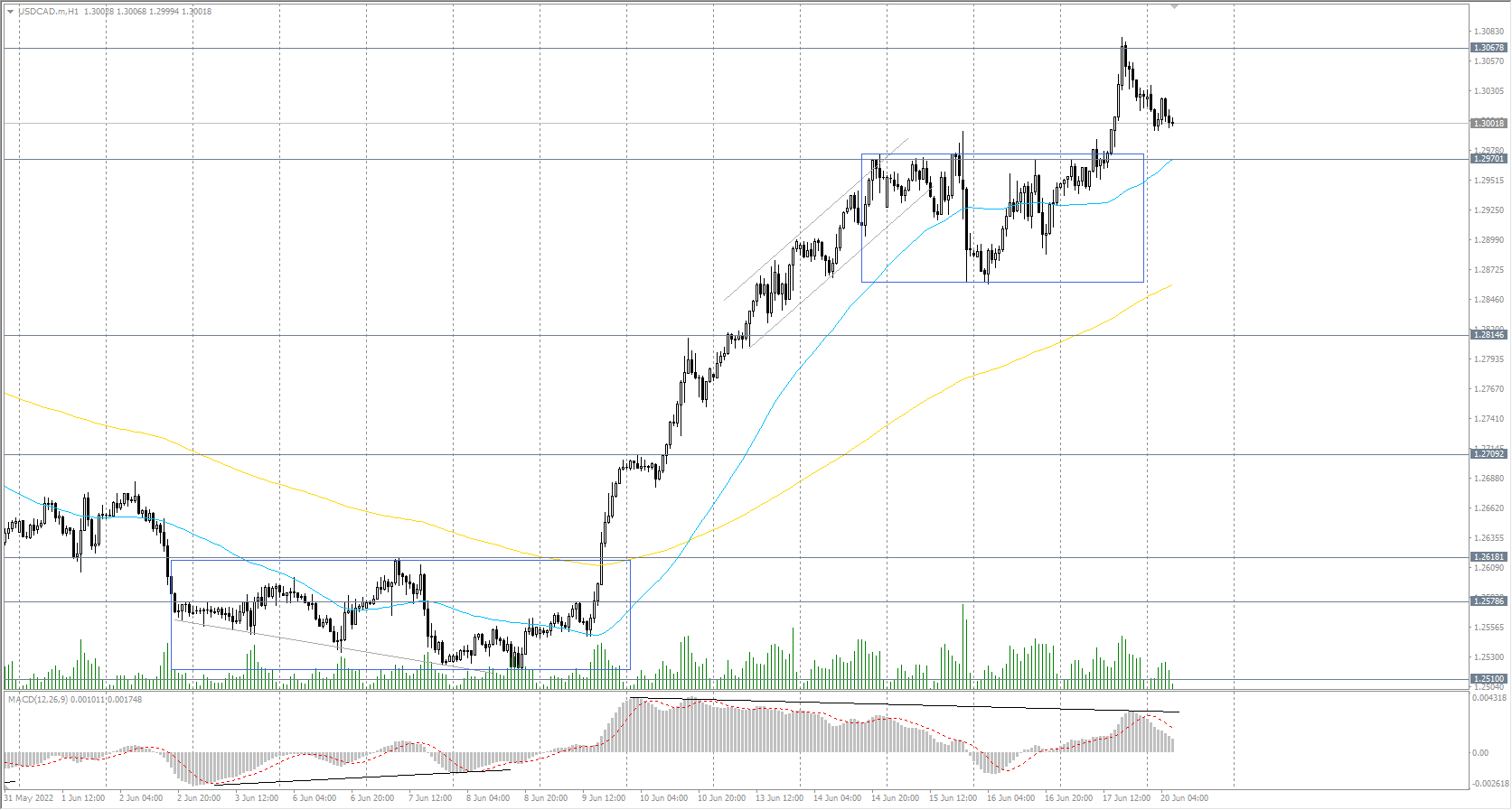  The USD/CAD currency pair 