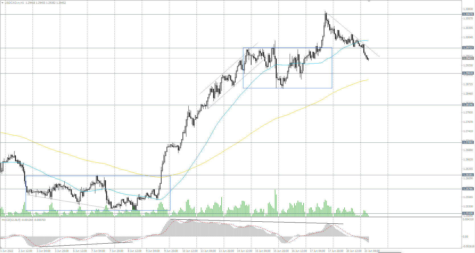  The USD/CAD currency pair 