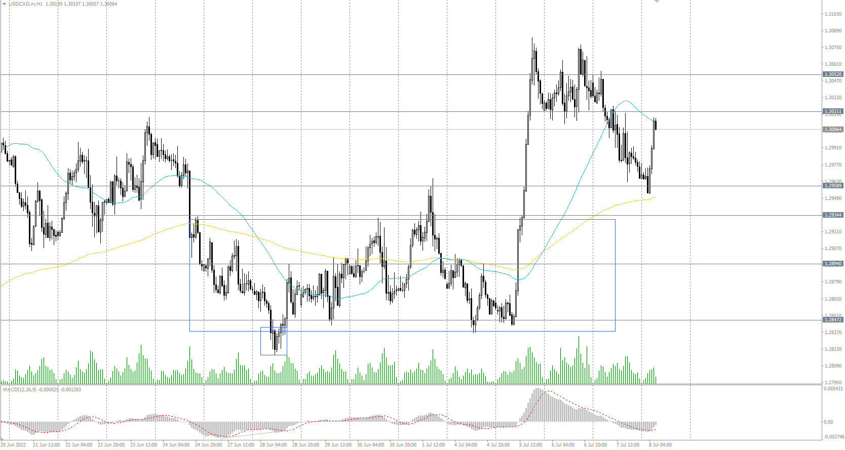  The USD/CAD currency pair 
