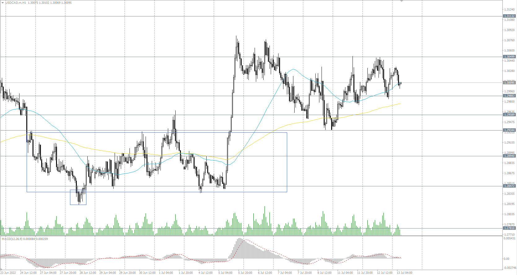  The USD/CAD currency pair 