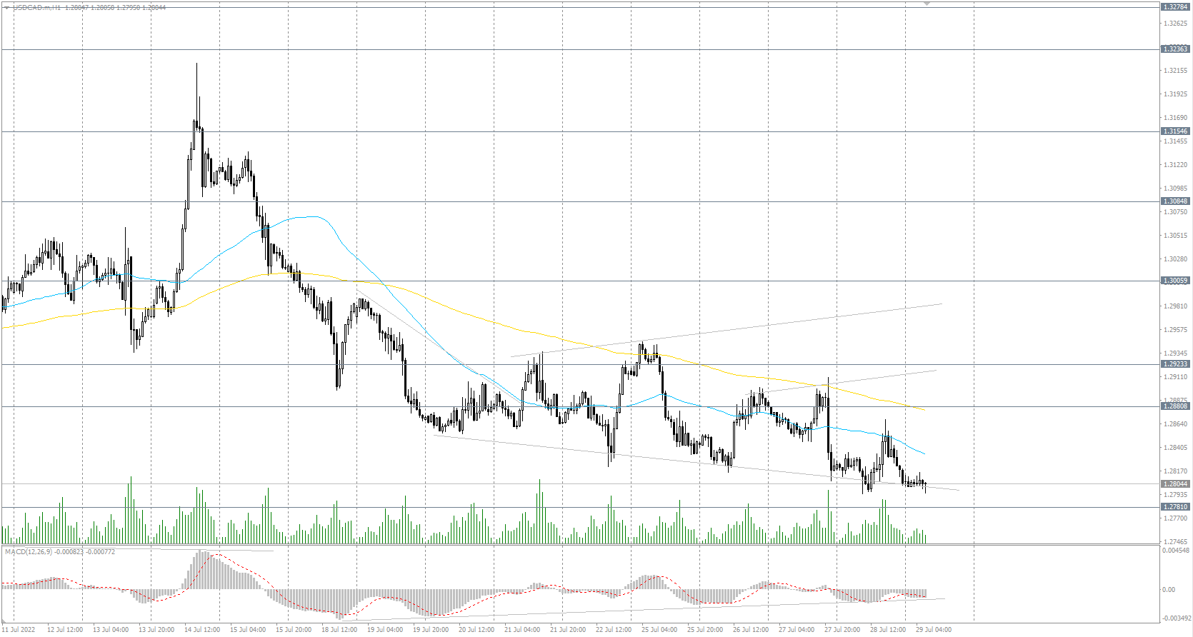  The USD/CAD currency pair 