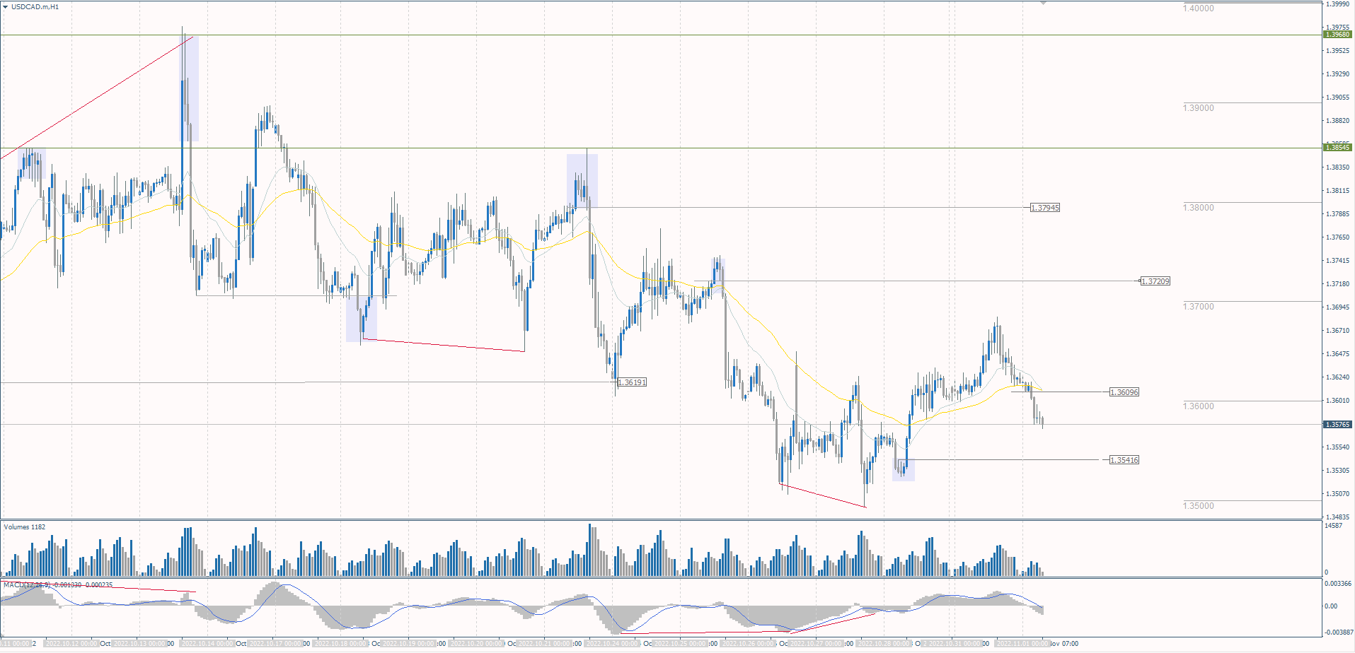  The USD/CAD currency pair 