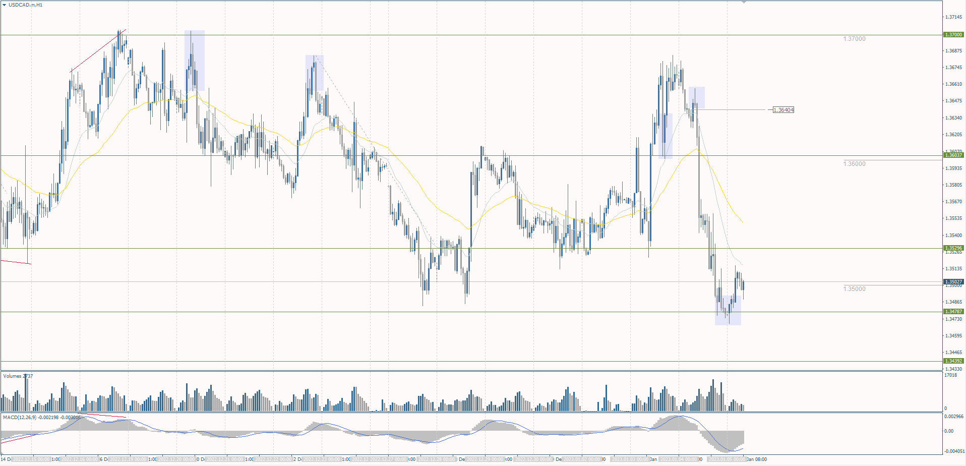  The USD/CAD currency pair 