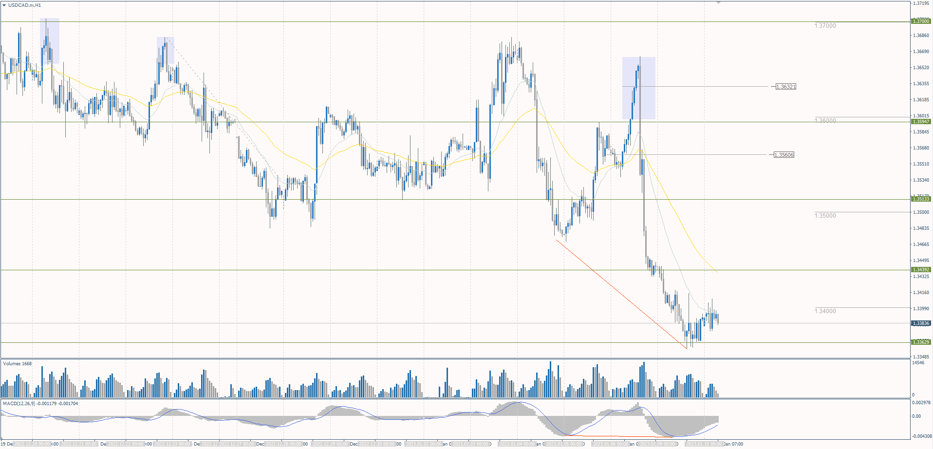  The USD/CAD currency pair 