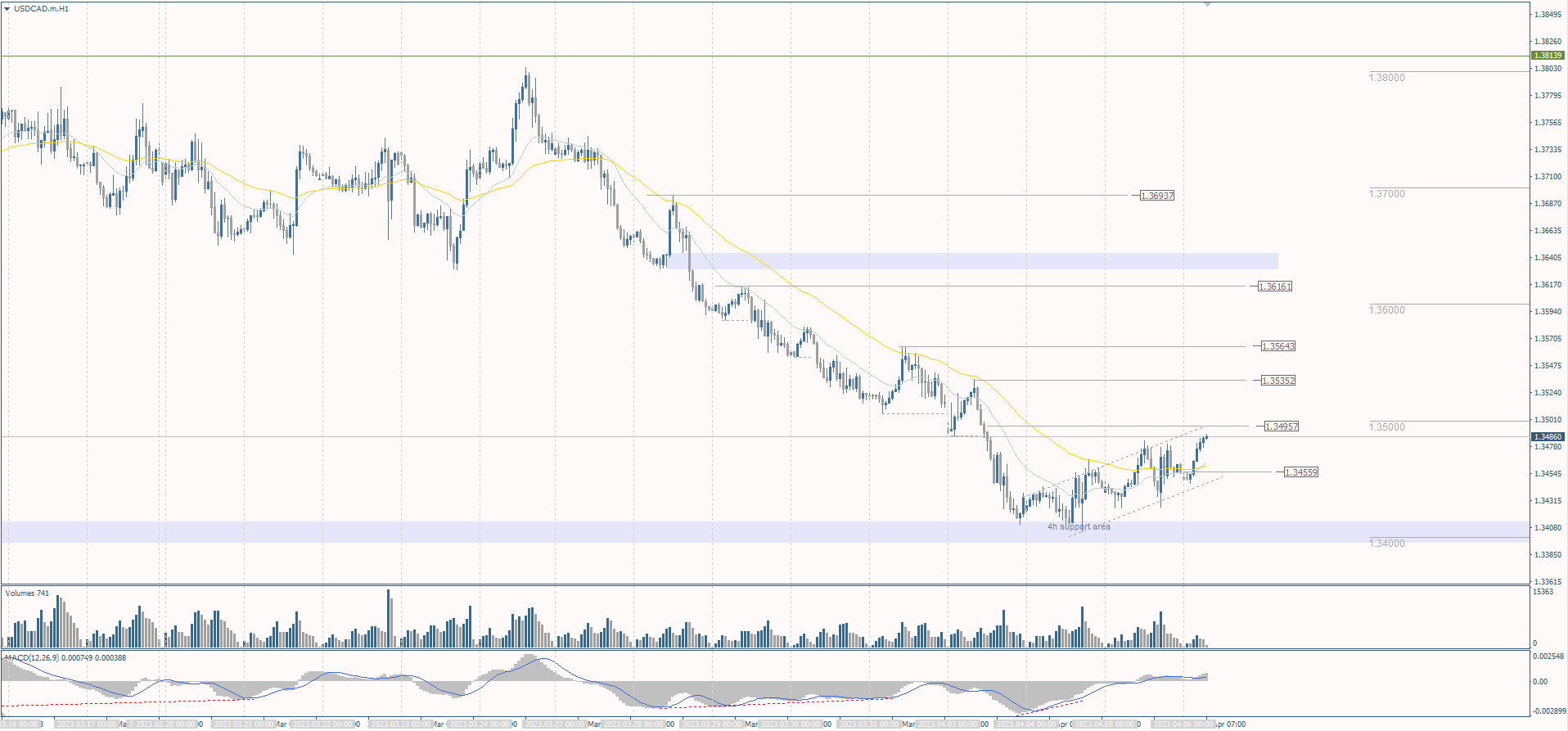  The USD/CAD currency pair 