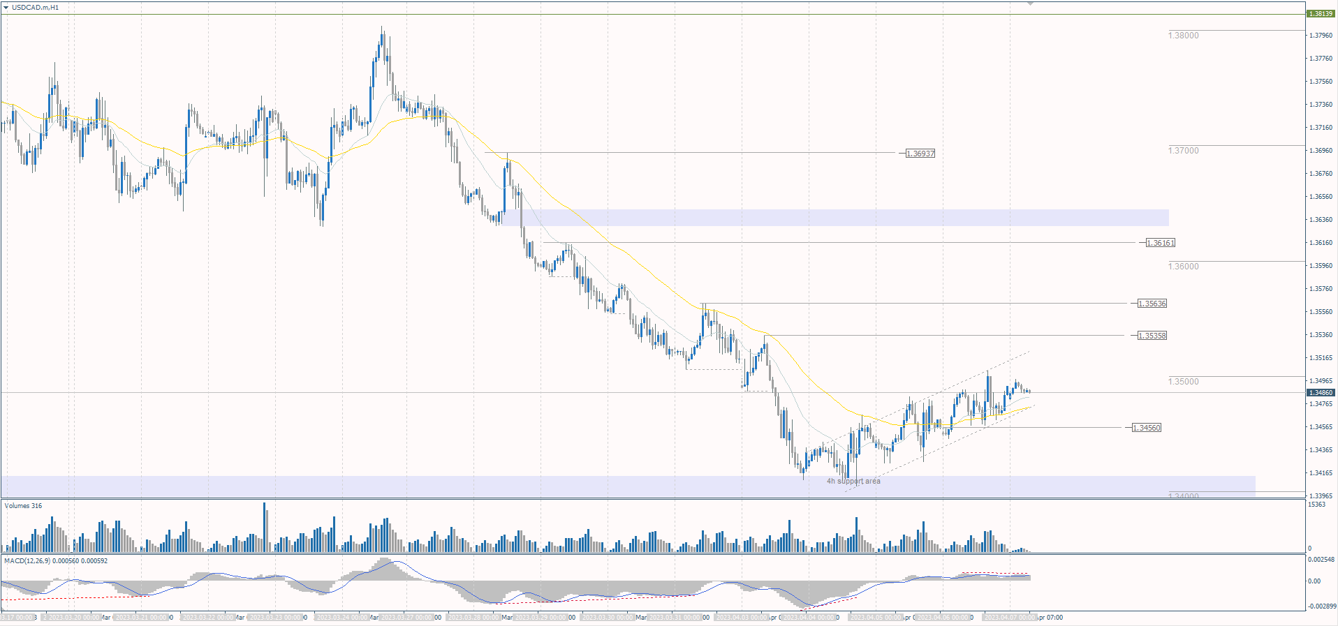  The USD/CAD currency pair 