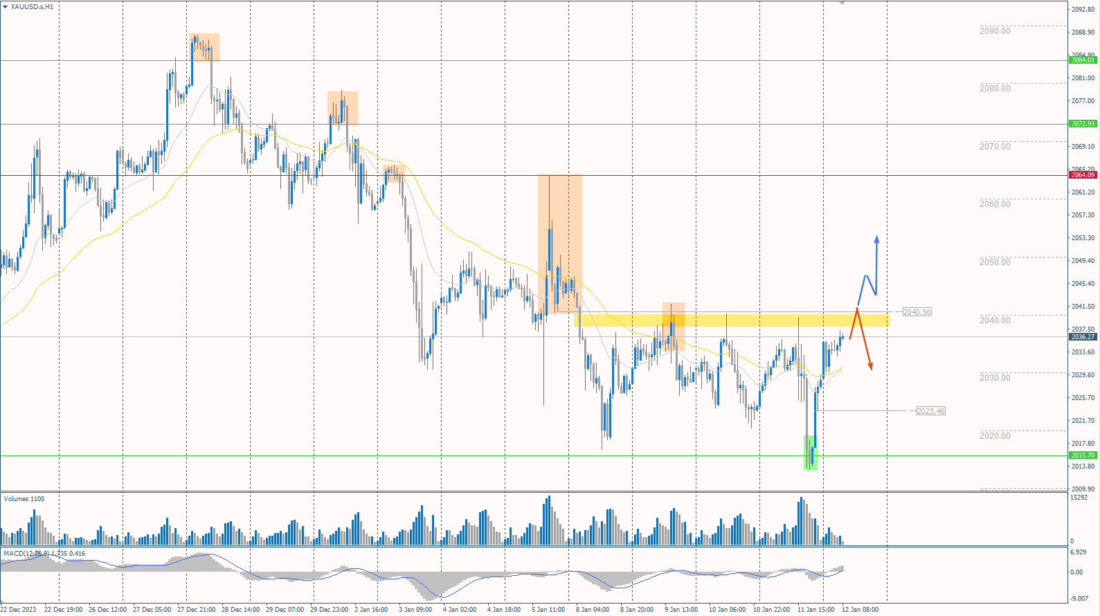 The XAU/USD currency pair (gold)