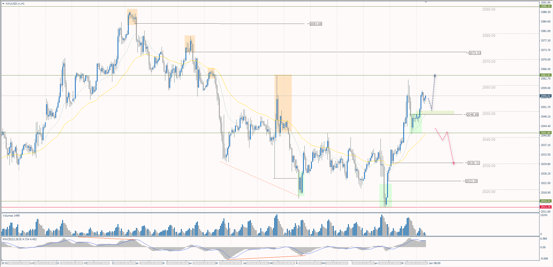 The XAU/USD currency pair (gold)
