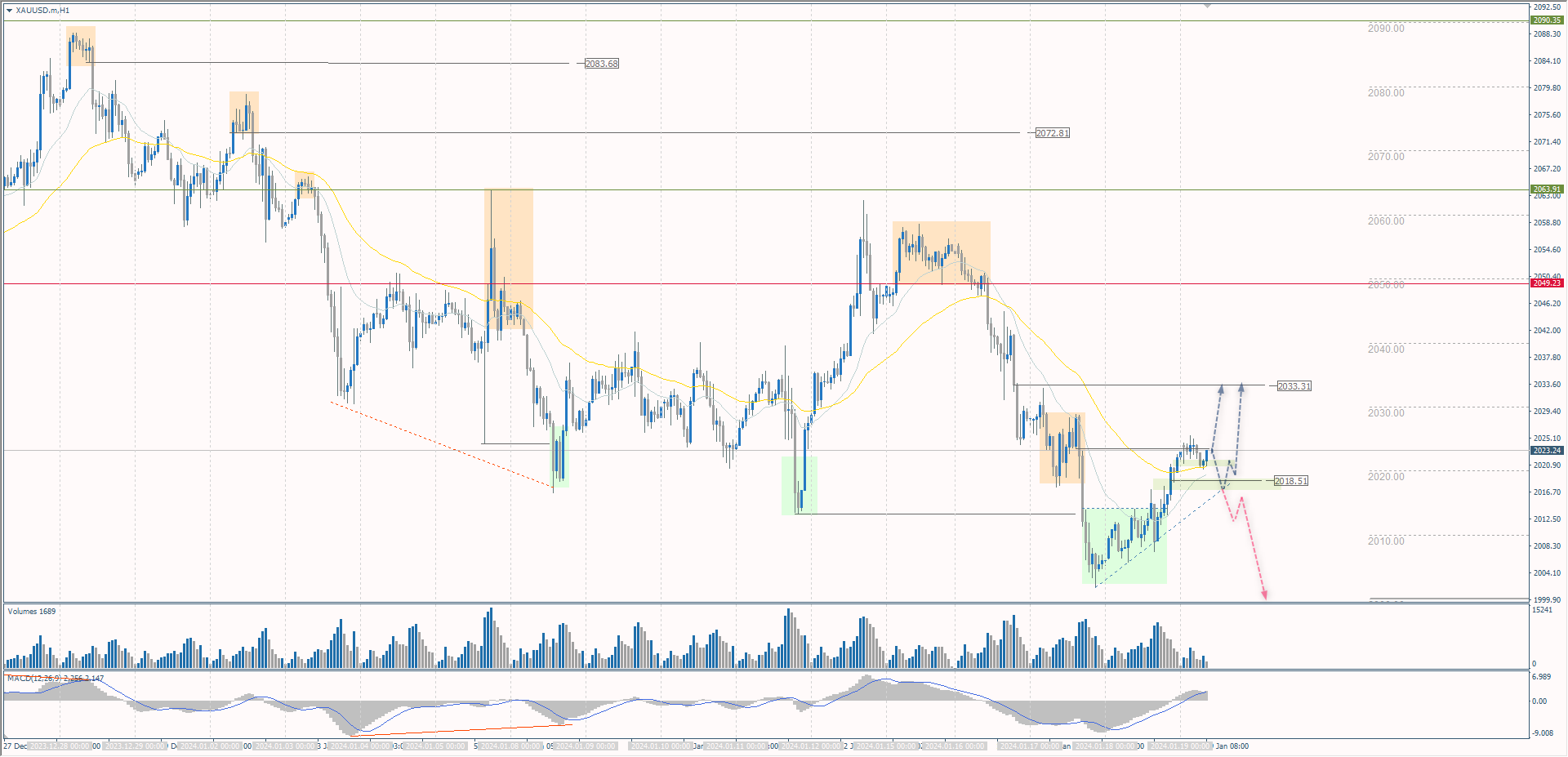 The XAU/USD currency pair (gold)