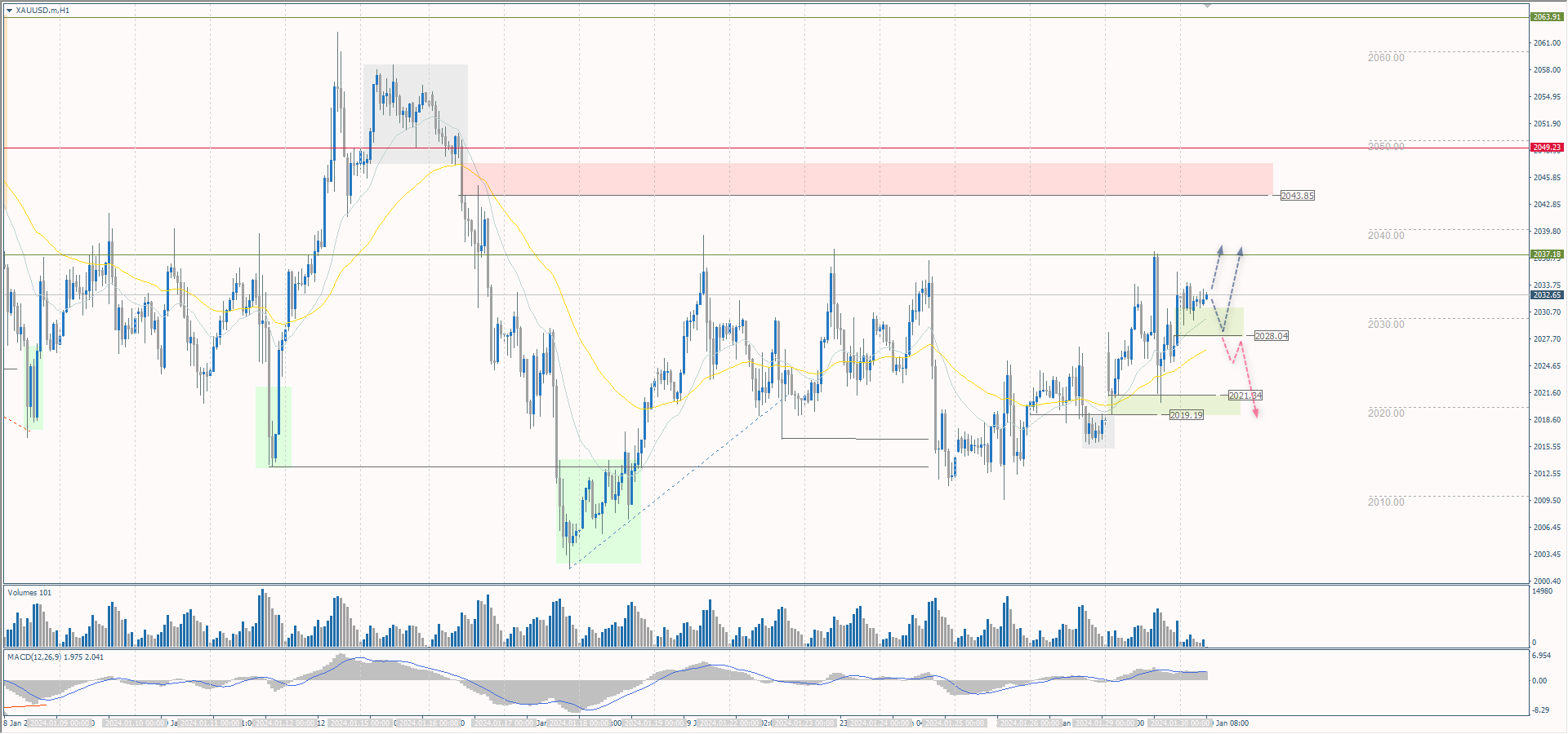The XAU/USD currency pair (gold)