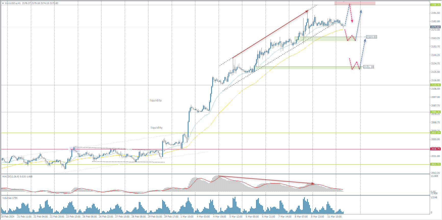 The XAU/USD currency pair (gold)