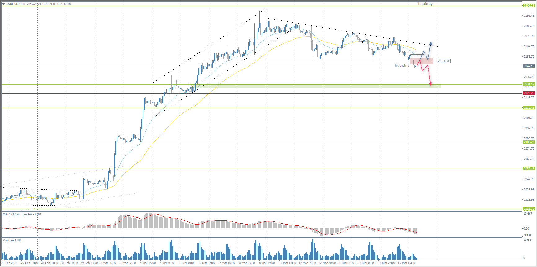 The XAU/USD currency pair (gold)