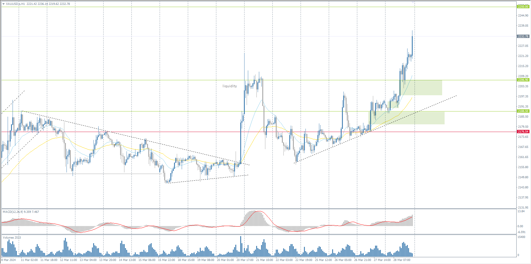 The XAU/USD currency pair (gold)