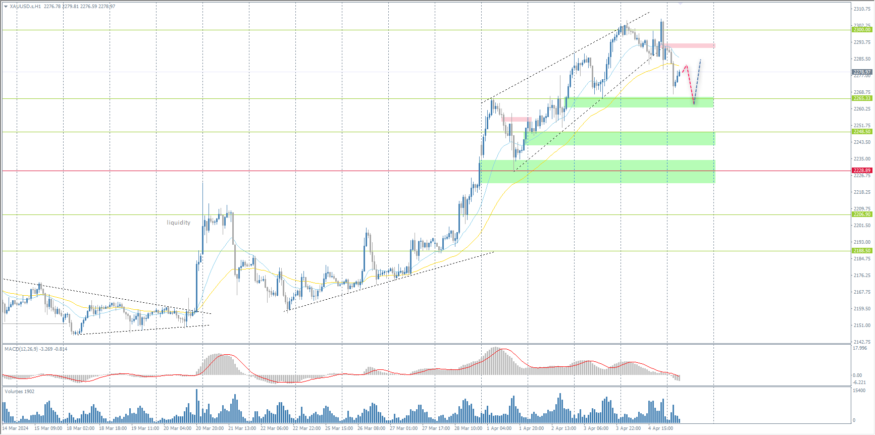 The XAU/USD currency pair (gold)