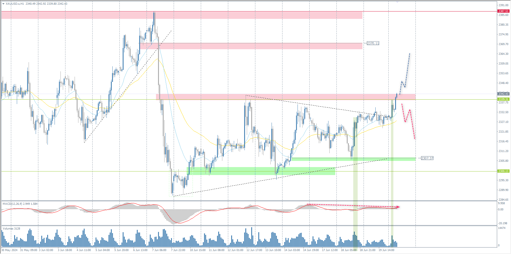 The XAU/USD currency pair (gold)
