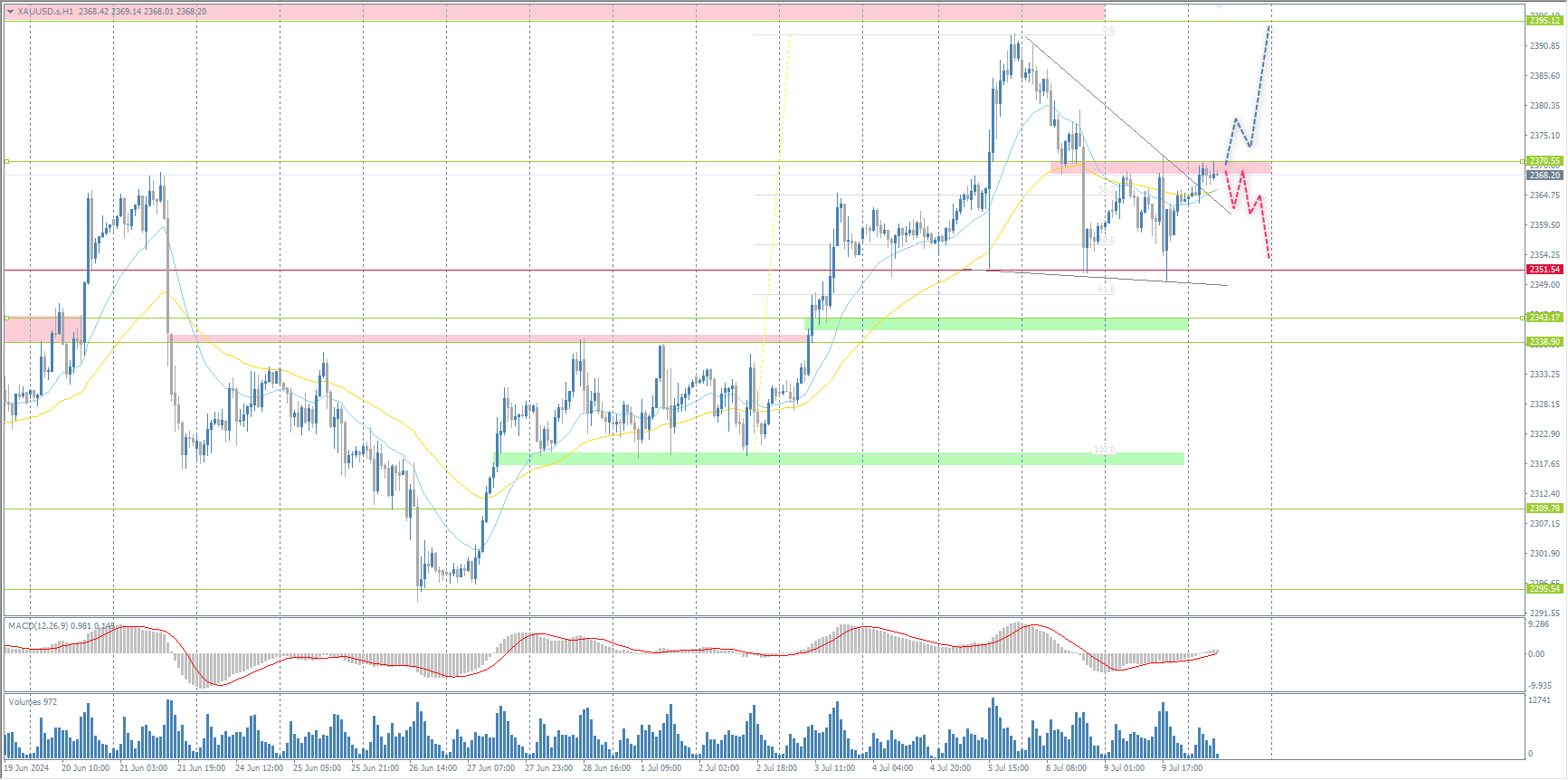 The XAU/USD currency pair (gold)
