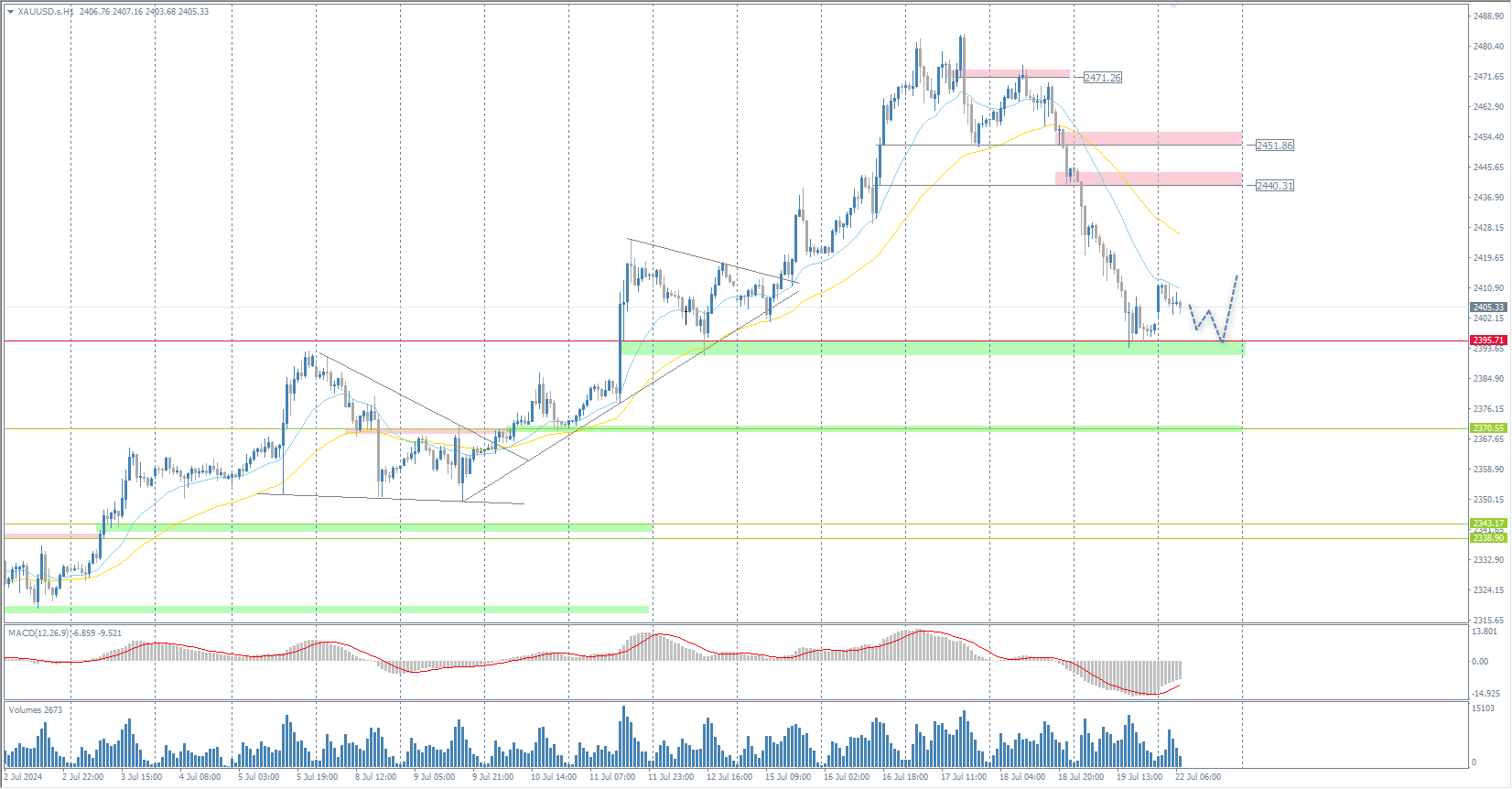 The XAU/USD currency pair (gold)