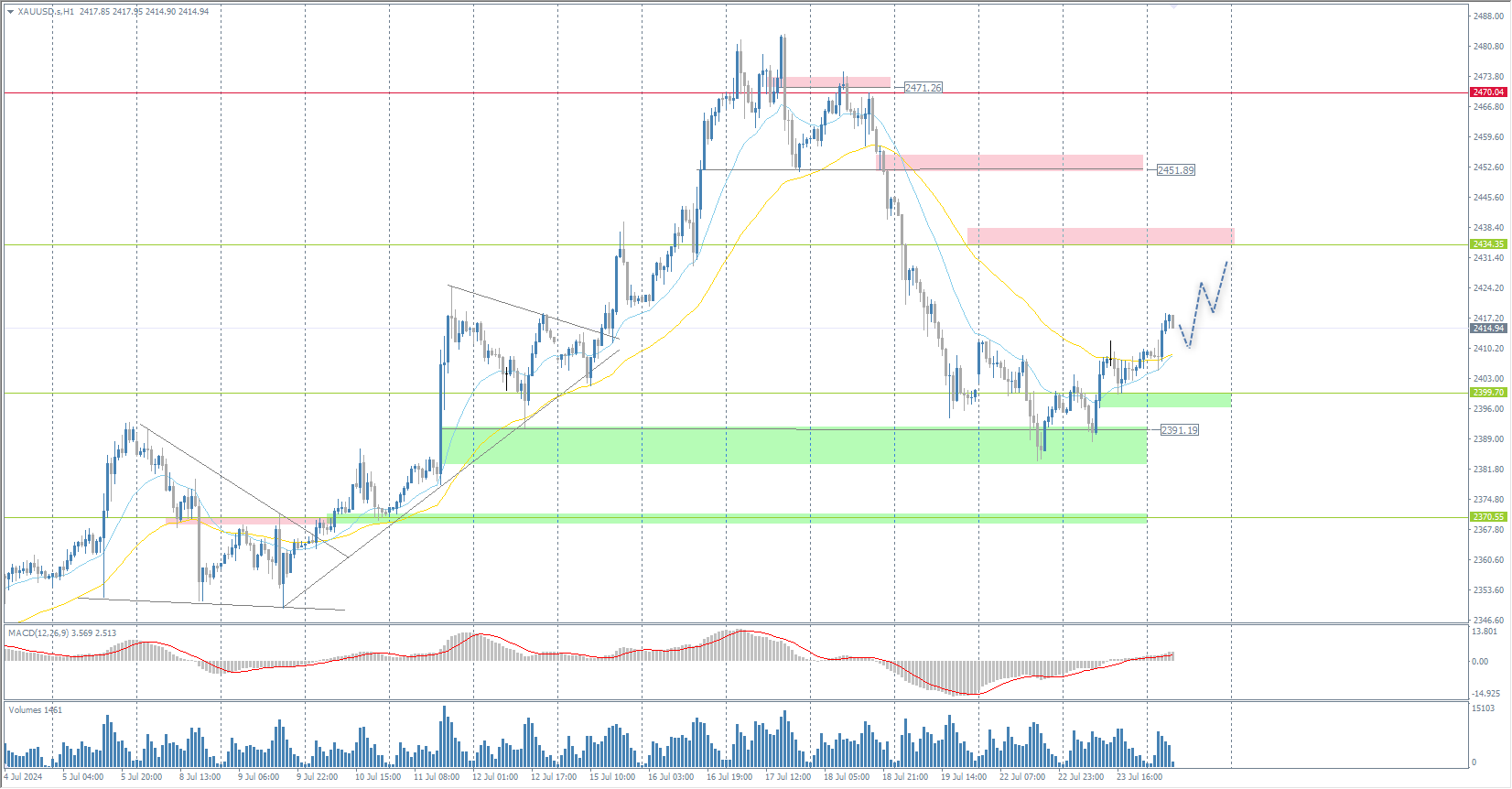 The XAU/USD currency pair (gold)