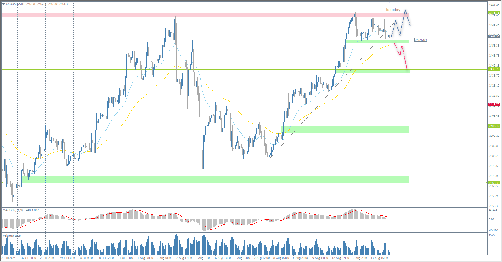 The XAU/USD currency pair (gold)