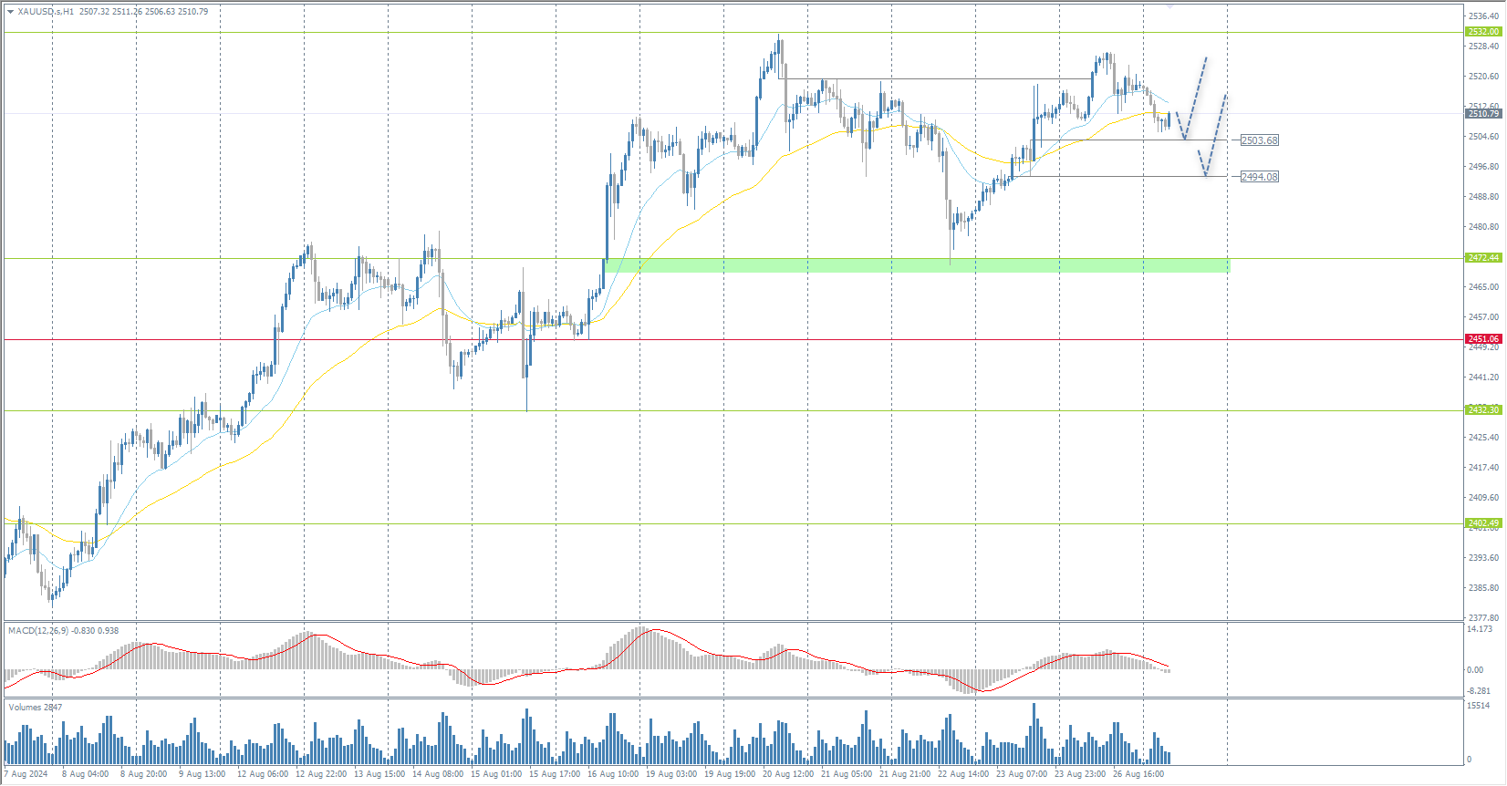 The XAU/USD currency pair (gold)
