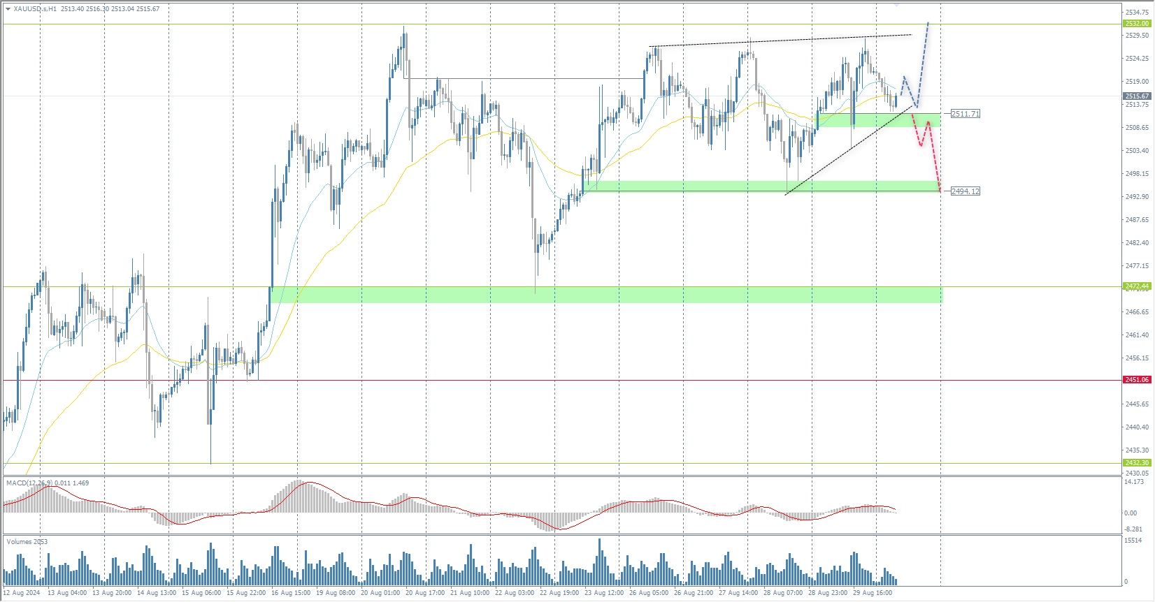 The XAU/USD currency pair (gold)