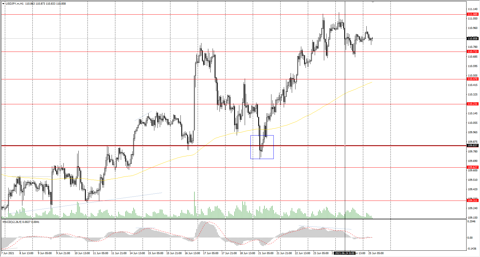  The USD/JPY currency pair formed a trading corridor with the&#160;110.73-111.09 range. Manufacturing activity in Japan has fallen to its lowest level in&#160;4 months. The economic slowdown in Japan continues, but the inflation rate remains at a very low level. The fundamental picture remains mixed as both the dollar index and the Japanese yen are showing weakness at the moment. 