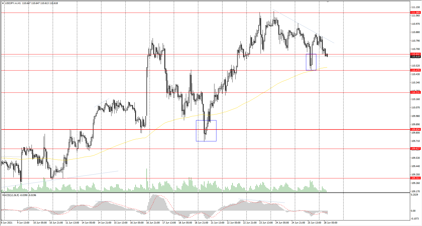  The USD/JPY currency pair slightly corrected to the nearest support level, where the buyers still manage to keep the pressure of sellers. The fundamental picture remains mixed, as both the dollar index and the Japanese yen are showing weakness at the moment. 