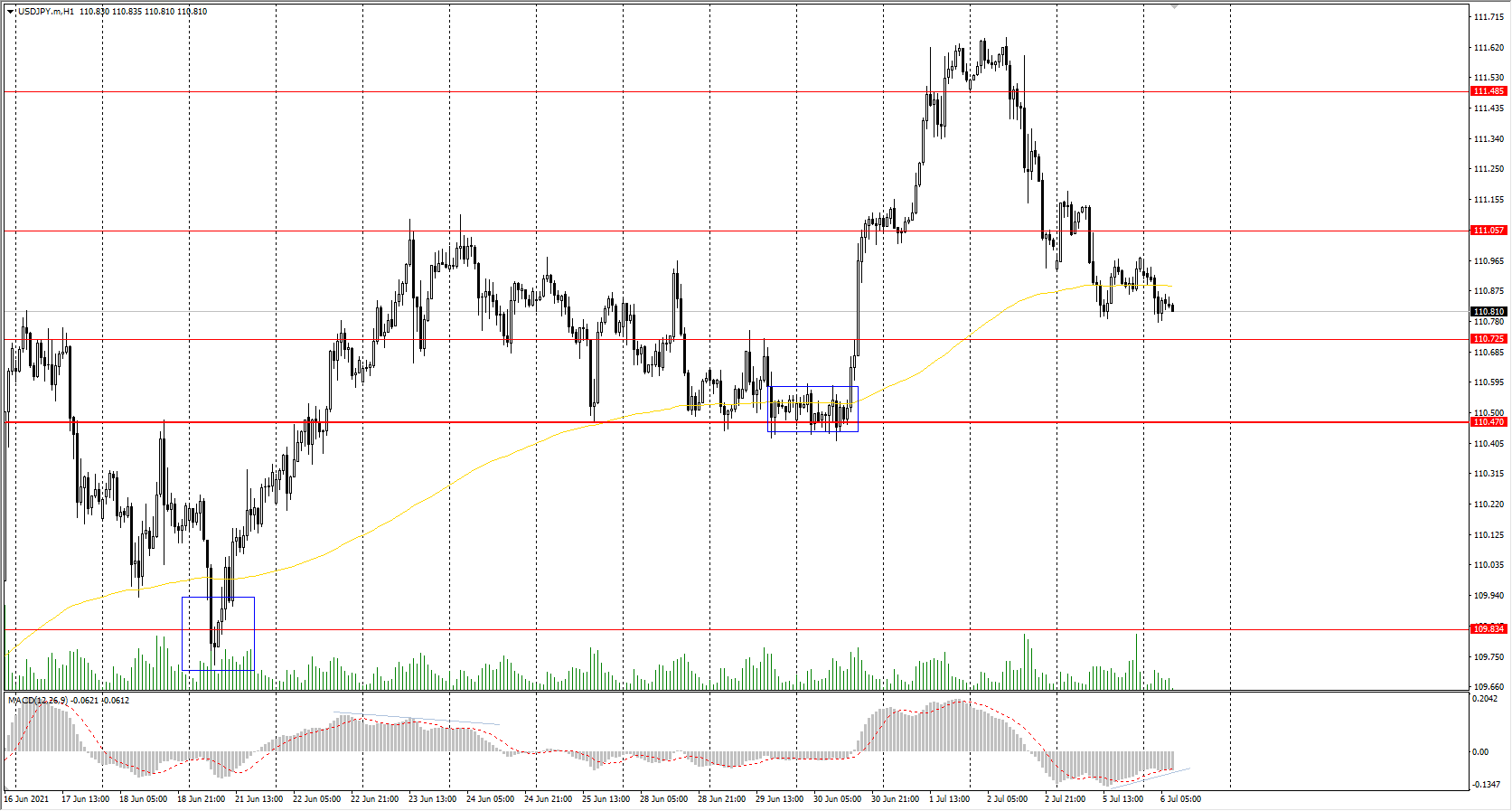  The USD/JPY currency pair 