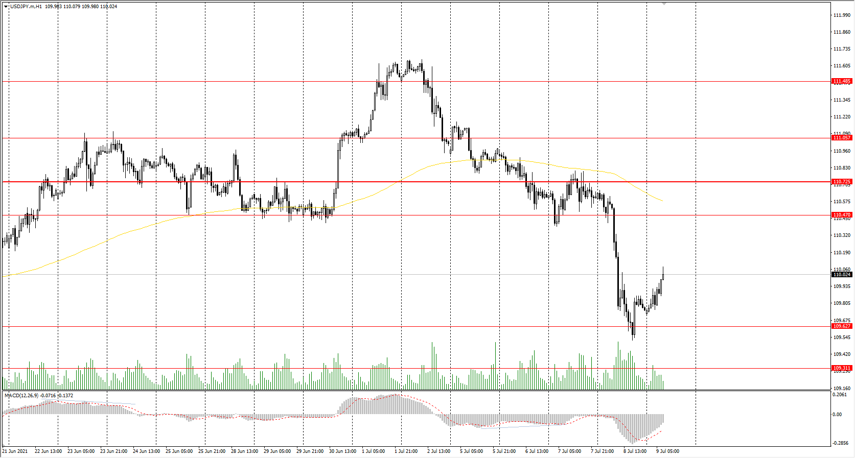  The USD/JPY currency pair 