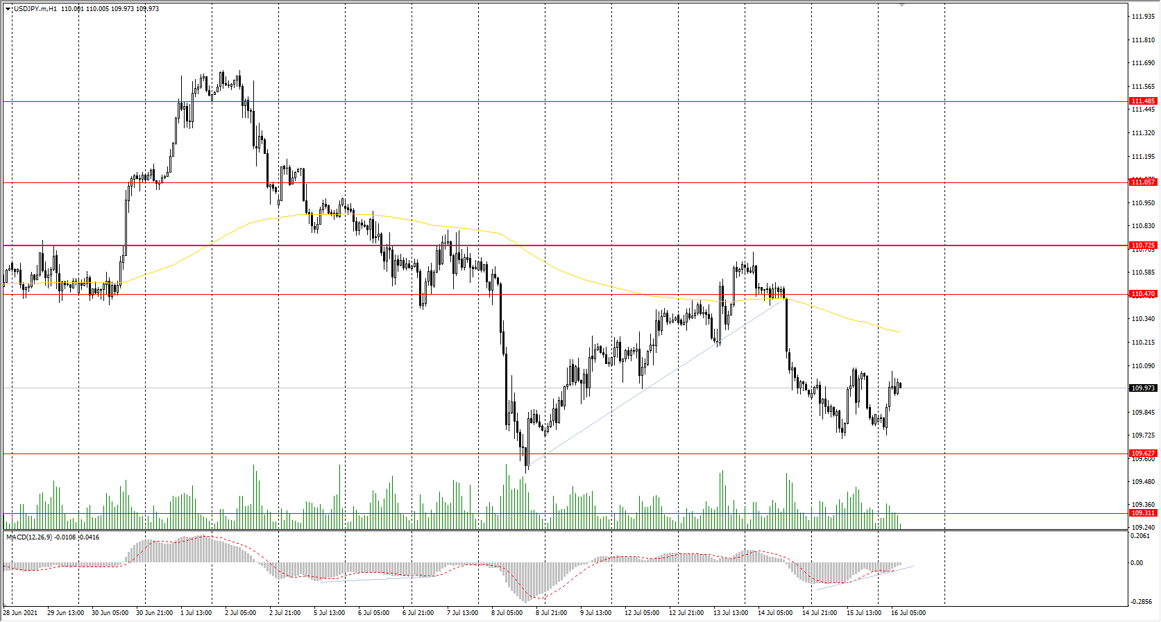  The USD/JPY currency pair 