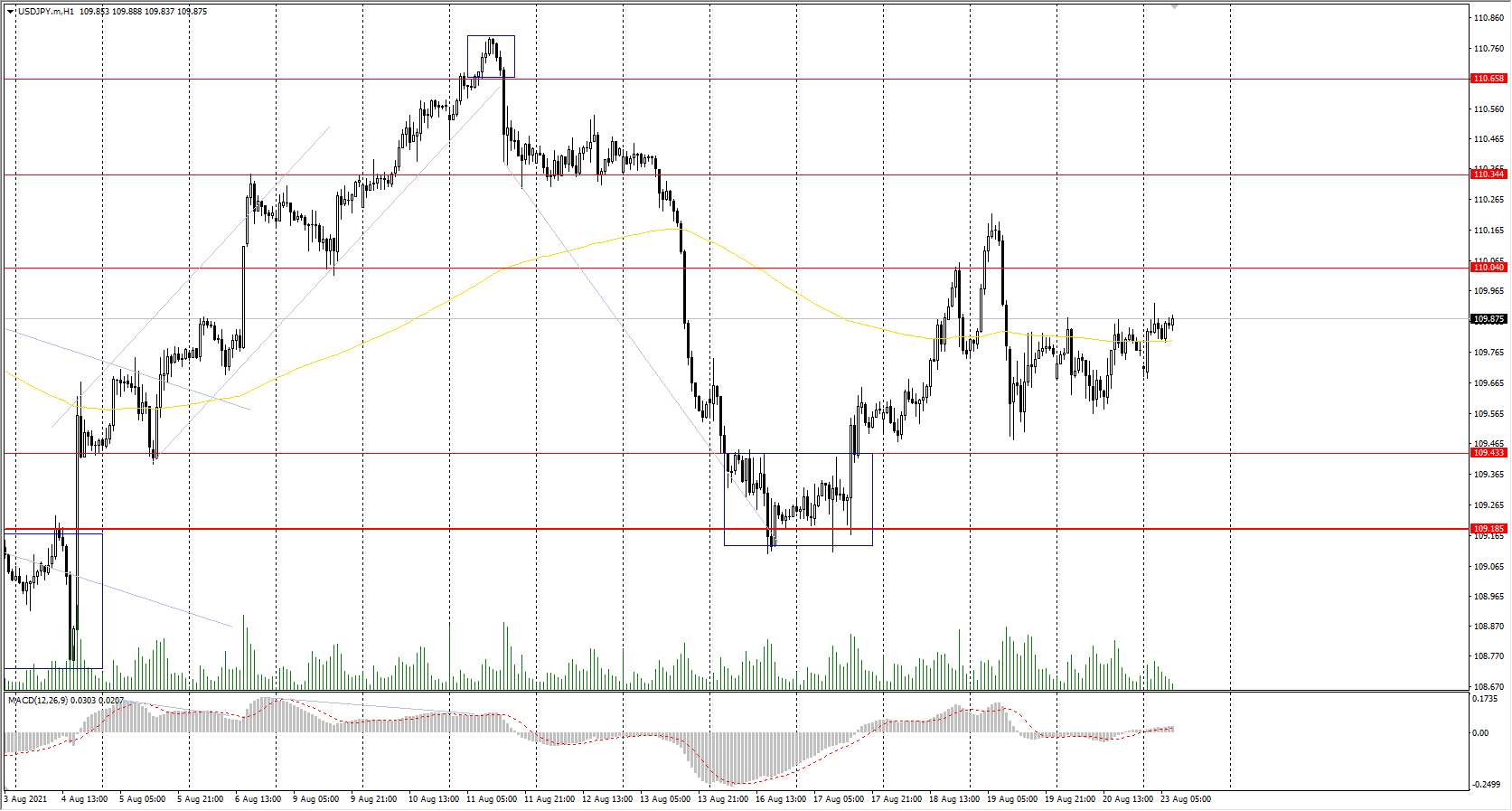  The USD/JPY currency pair 