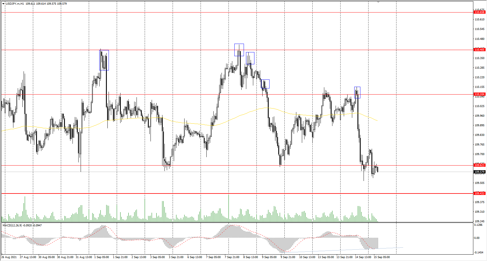  The USD/JPY currency pair 