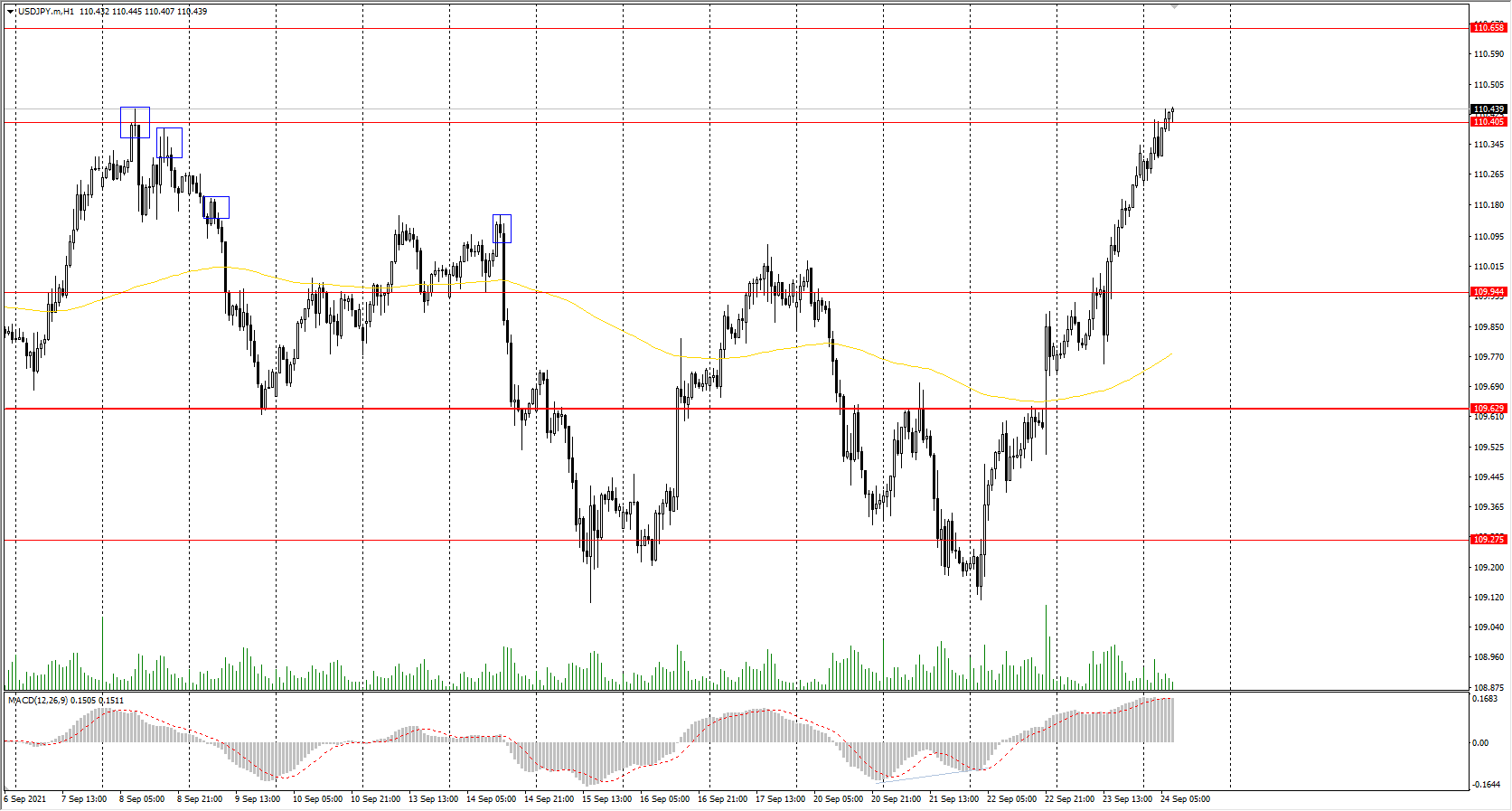  The USD/JPY currency pair 
