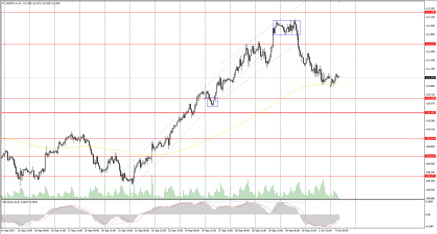  The USD/JPY currency pair 