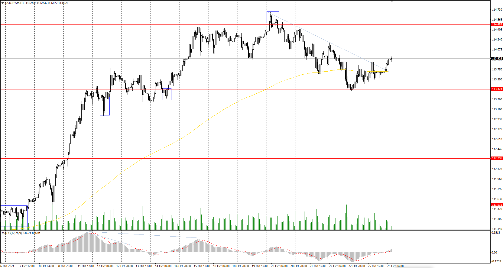  The USD/JPY currency pair 