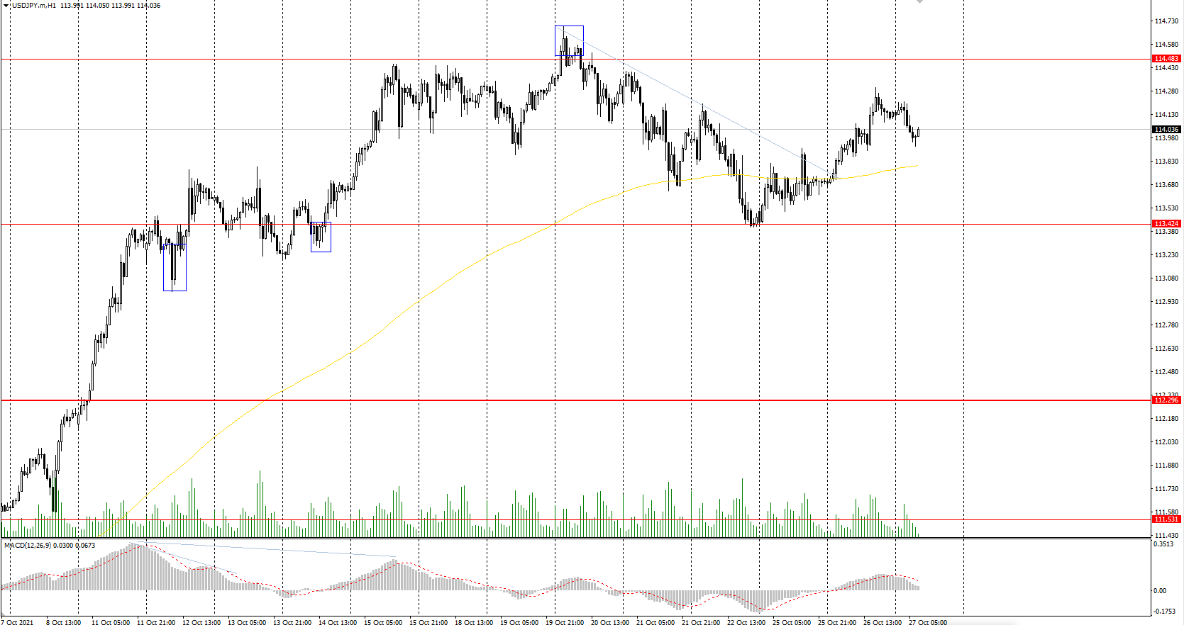  The USD/JPY currency pair 