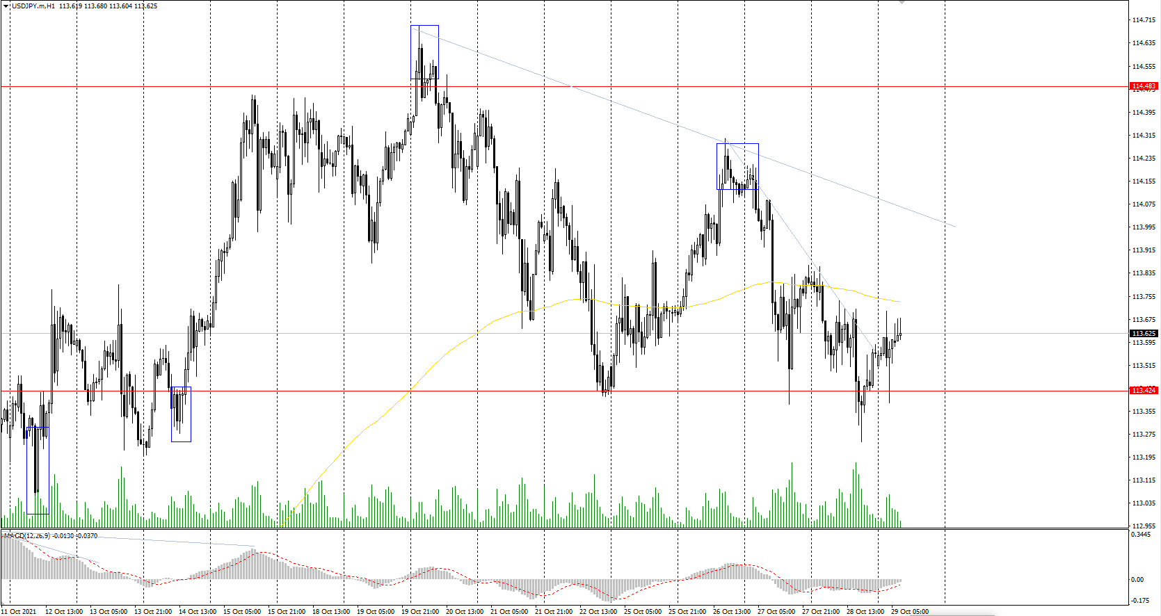  The USD/JPY currency pair 