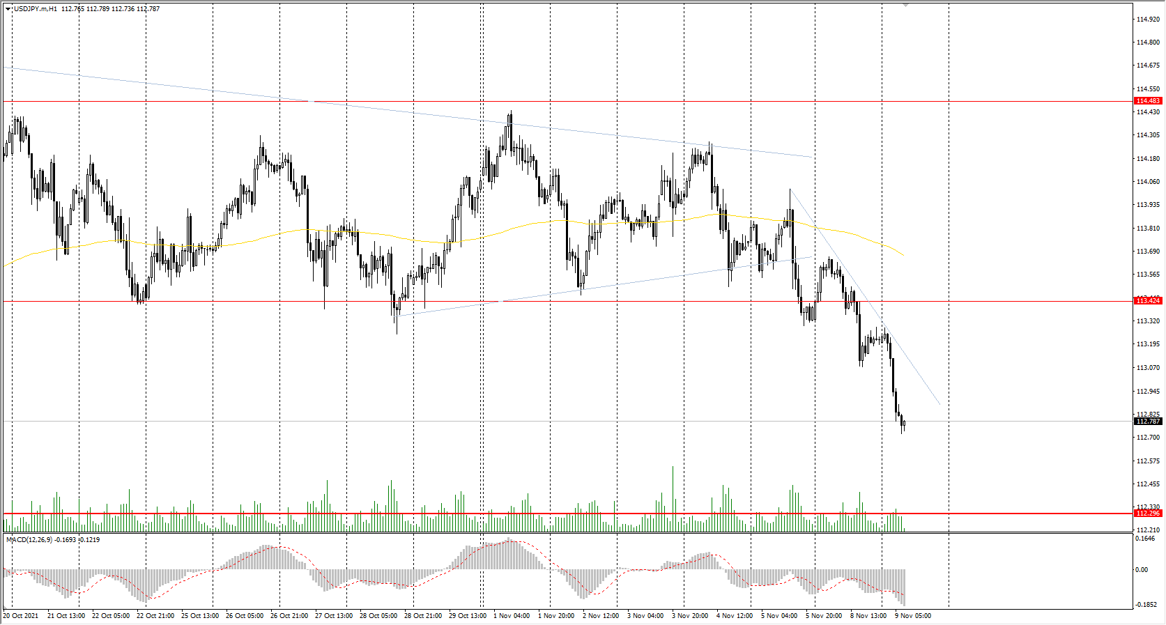  The USD/JPY currency pair 