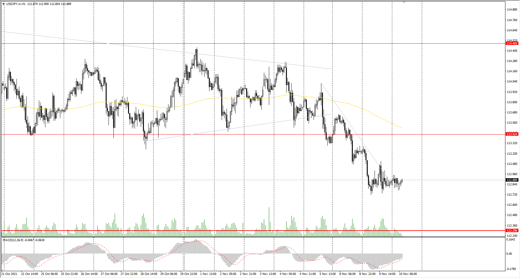  The USD/JPY currency pair 