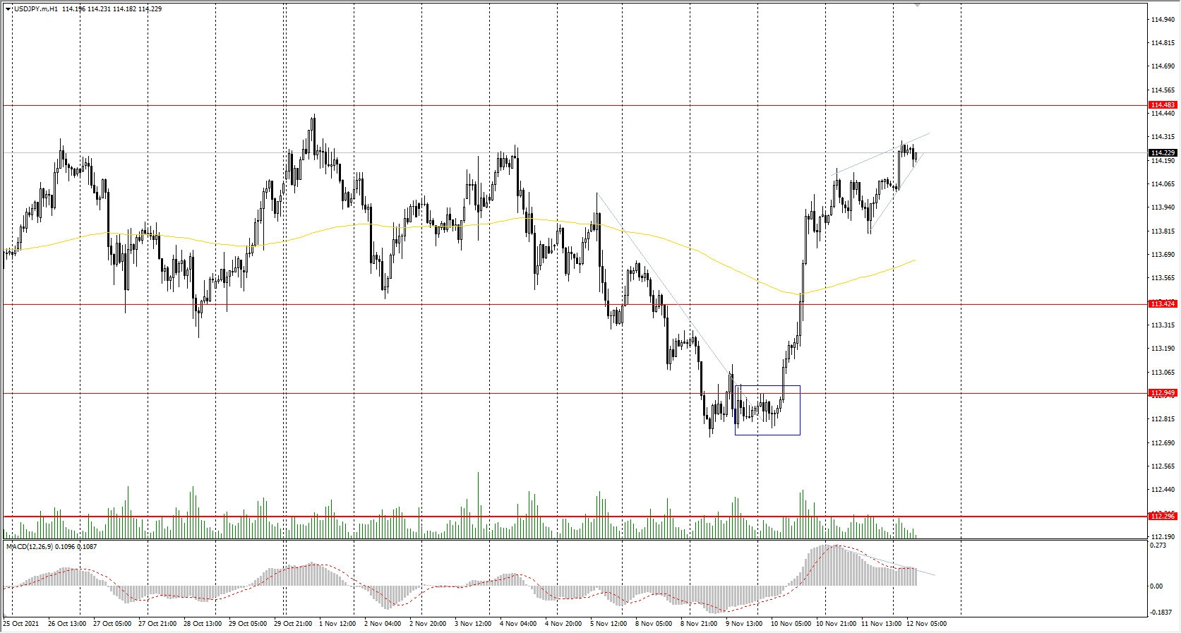  The USD/JPY currency pair 