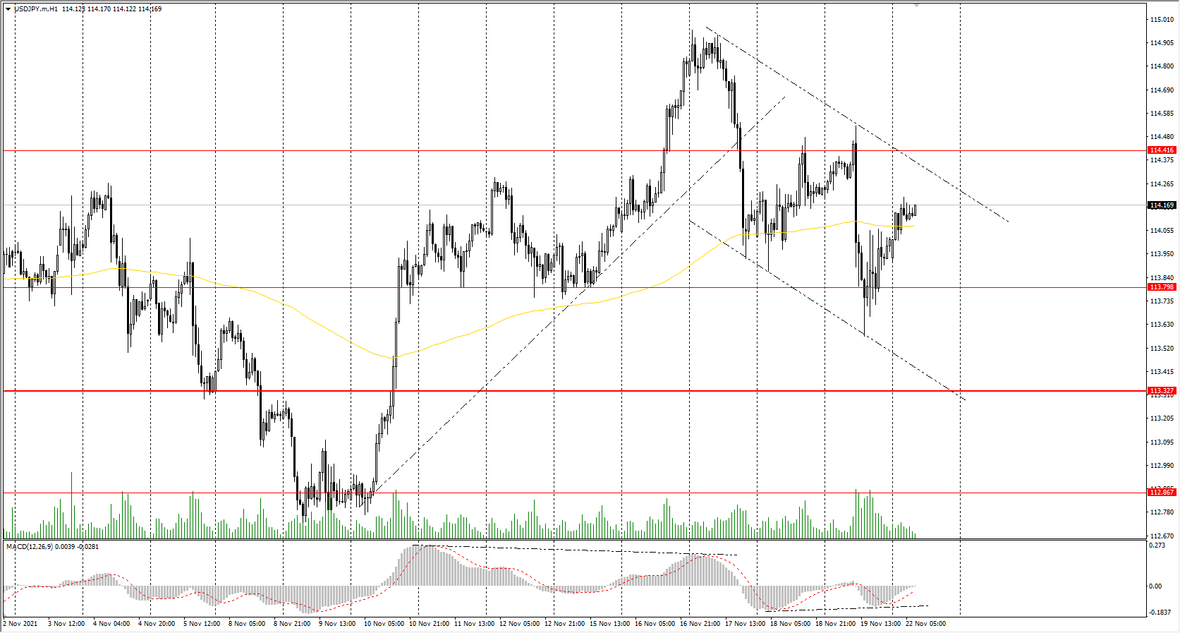  The USD/JPY currency pair 