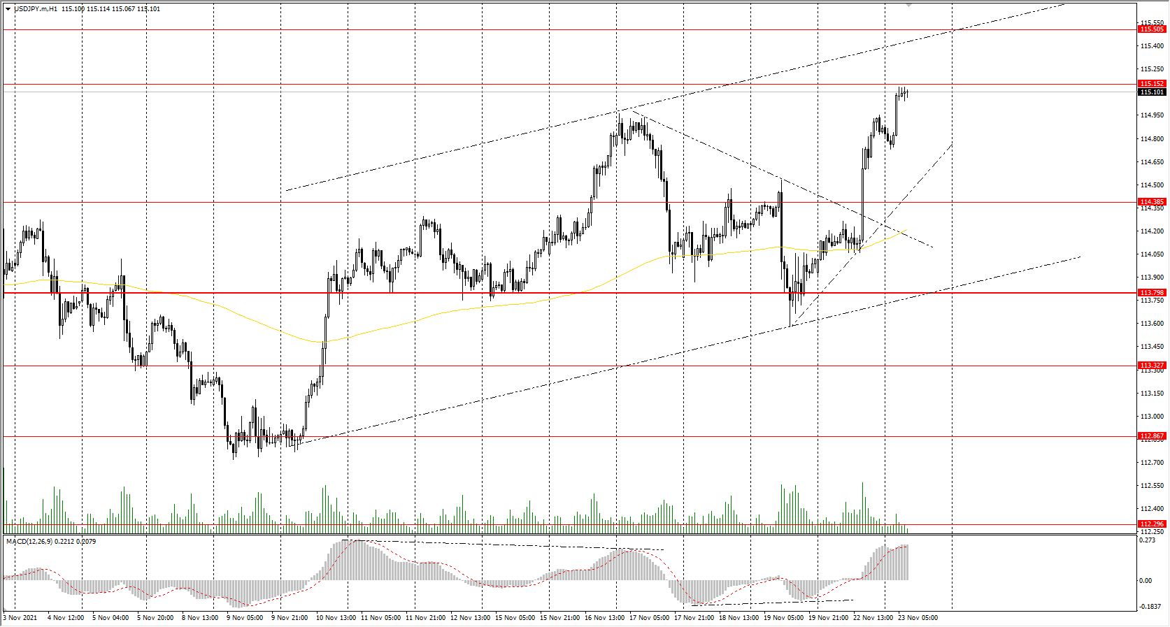  The USD/JPY currency pair 