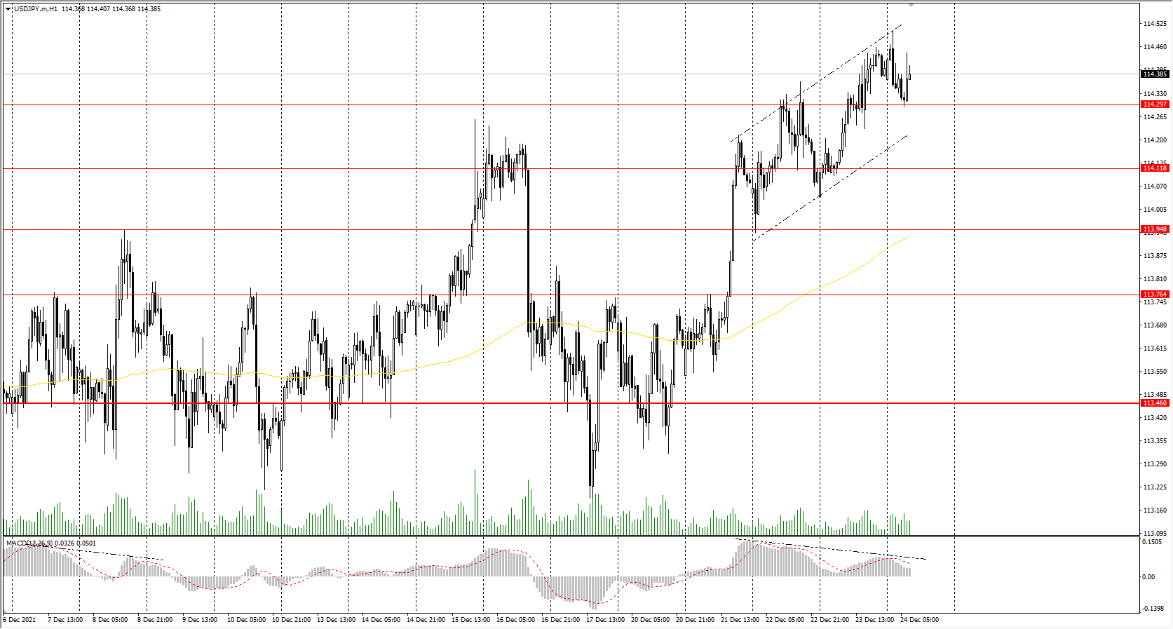  The USD/JPY currency pair 