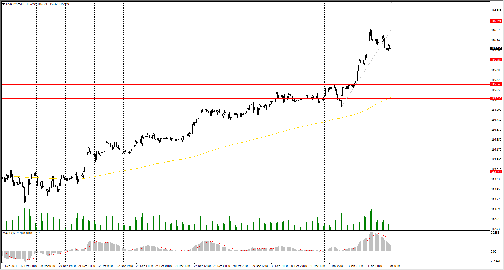  The USD/JPY currency pair 