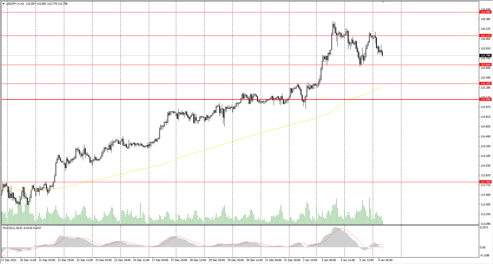 The USD/JPY currency pair 