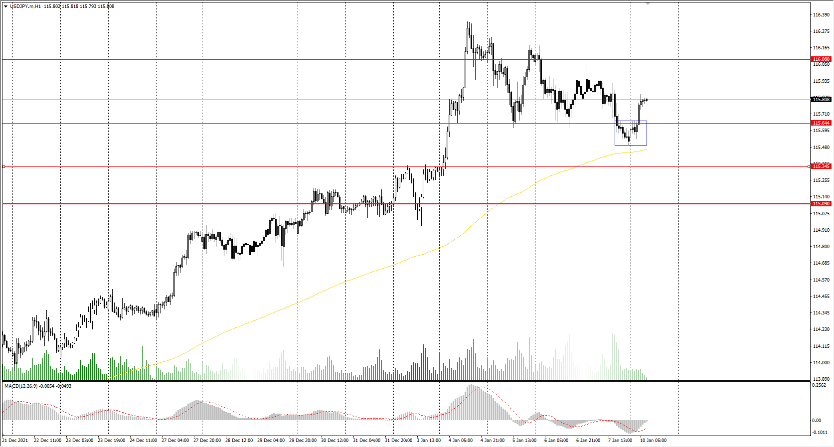  The USD/JPY currency pair 