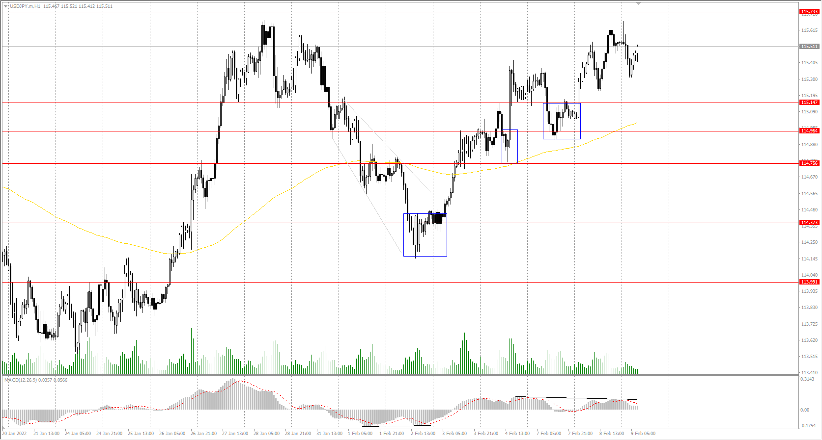  The USD/JPY currency pair 