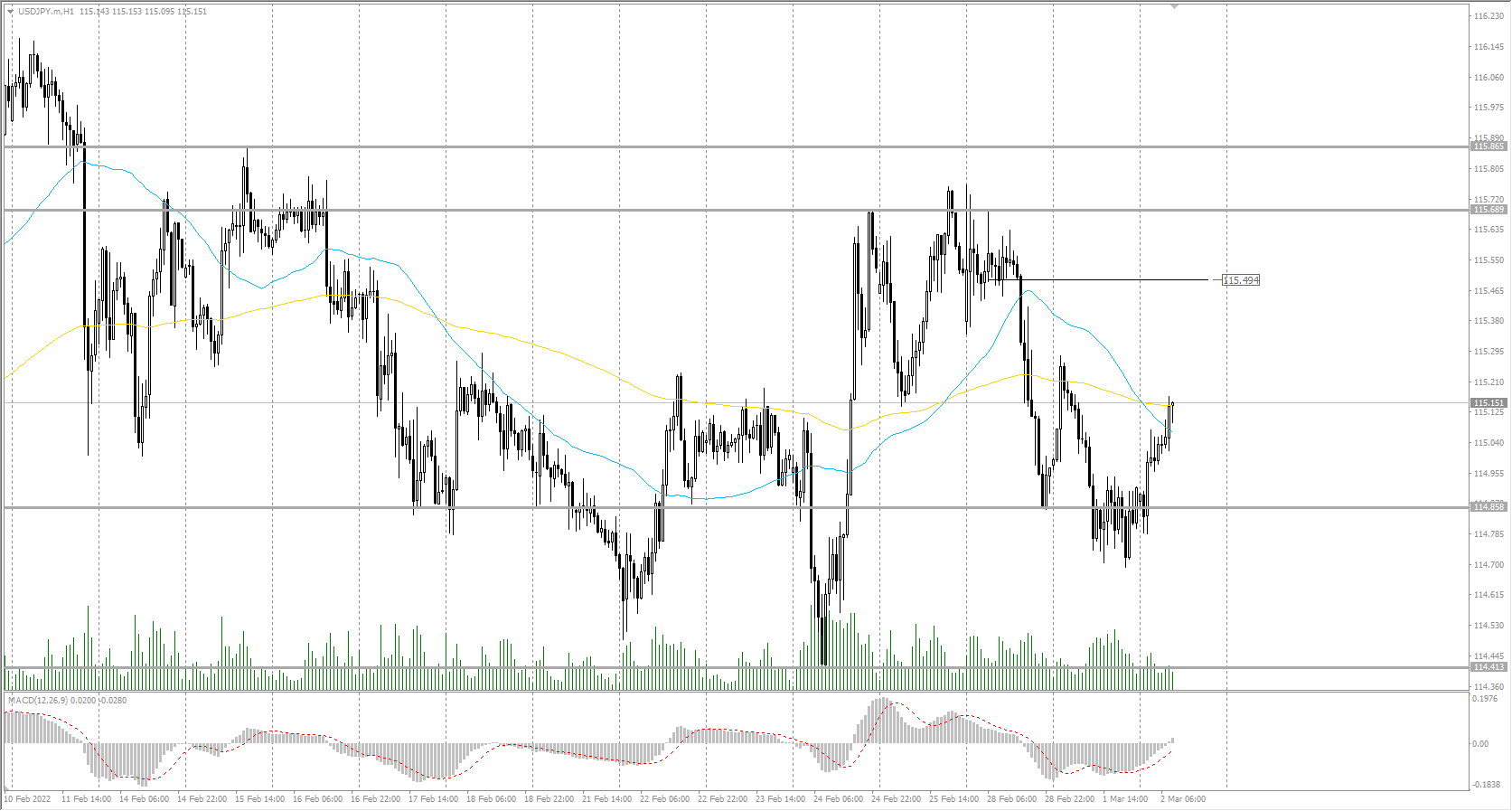  The USD/JPY currency pair 