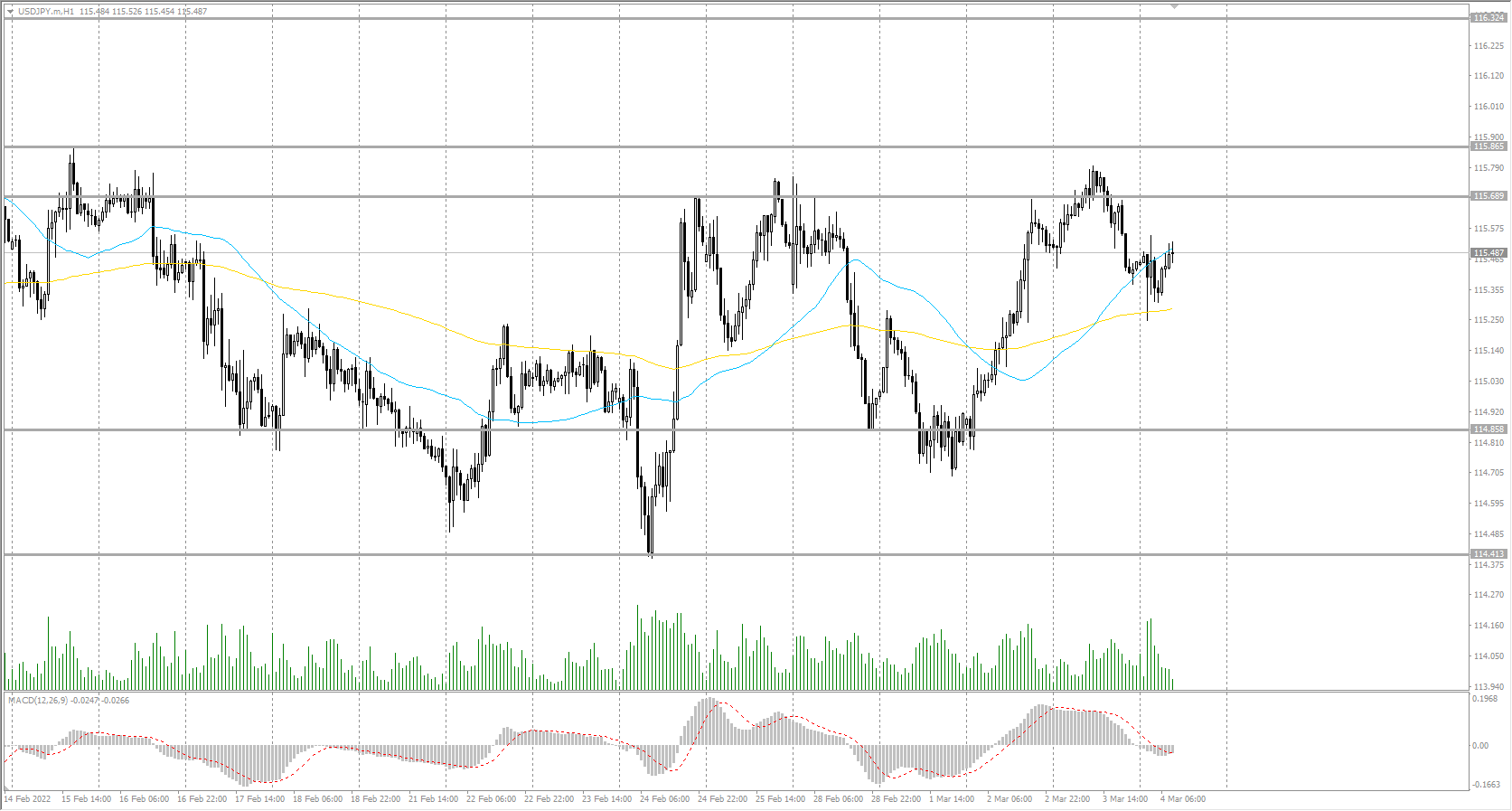  The USD/JPY currency pair 